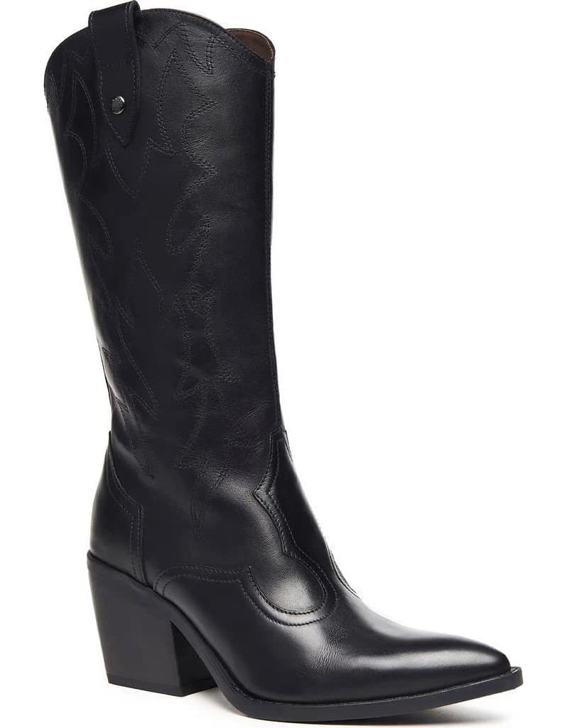 Nero Giardini Texan Pointed Toe Western Boots