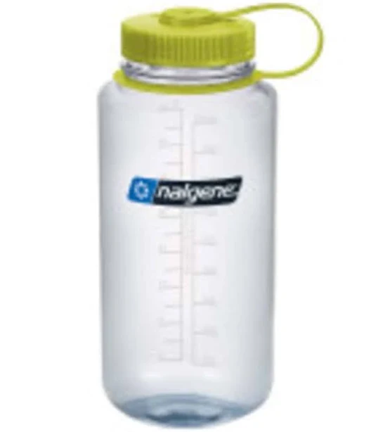 Thermo Scientific Nalgene Wide Mouth Clear Bottle 32oz. with Green Loop Cap