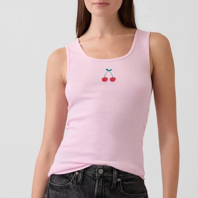 Gap Women's Logo Ribbed Tank Top