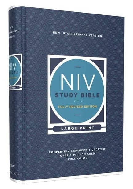 NIV Study Bible, Fully Revised Edition, Large Print, Hardcover, Red Letter, Comfort Print