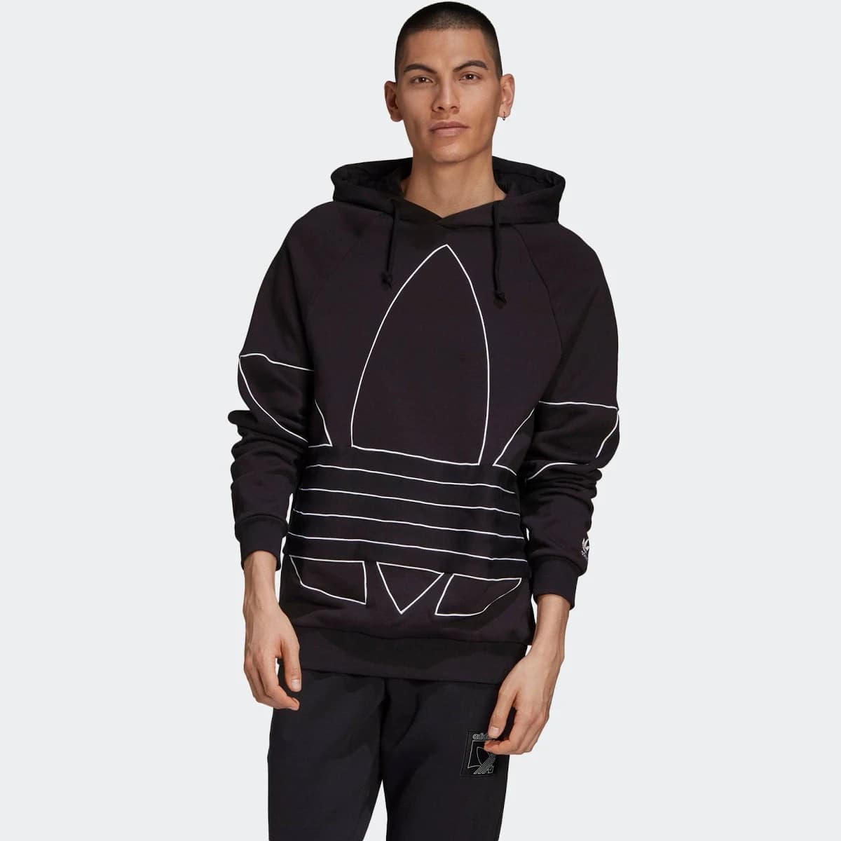 adidas Men's Big Trefoil Outline Hoodie