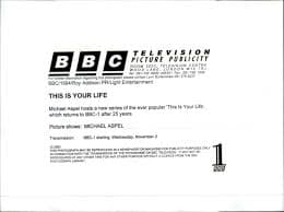 Michael Aspel hosts a new series of the ever popular "This Is Your Lif