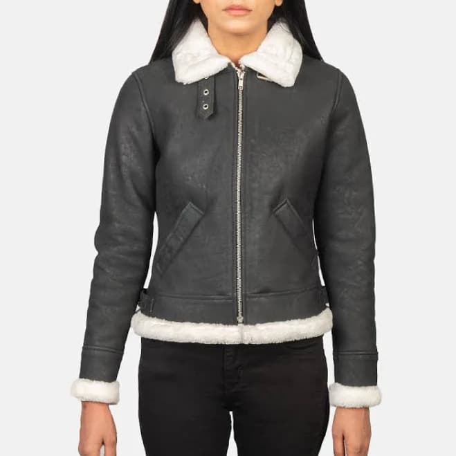 Sherilyn B-3 Leather Bomber Jacket