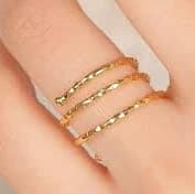 Dainty Textured Gold Stacking Ring