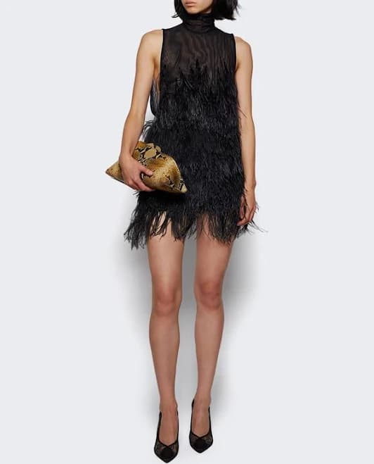 The Attico '8.30' Pm Clutch Dune Snake Print | tan | OS | The Webster