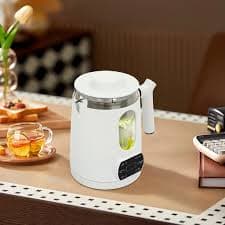 Amazon.com: Electric Tea Kettle, 110V 600W Temperature Control Electric Tea Kettle 27Oz Water Boiler & Heater with 360°Rotating Base and Digital Display for Tea and Coffee (White): Home & Kitchen