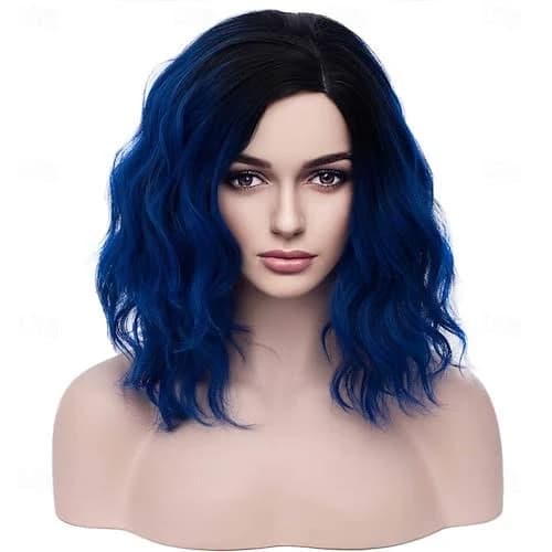 Women's and Girls' Curly Bob Wavy Hair Wigs