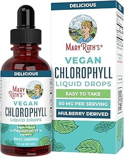 Chlorophyll Liquid Drops | Clean Label Project Certified® | Vegan | Non-Diluted Liquid Chlorophyll| Mulberry Derived Supplement for Ages 14+ | Non-GMO | Delicious Minty Flavor | 2 Fl Oz