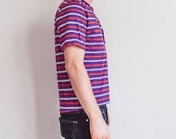 Vintage 90's Men's Striped Slim Fit Tee Medium - Etsy