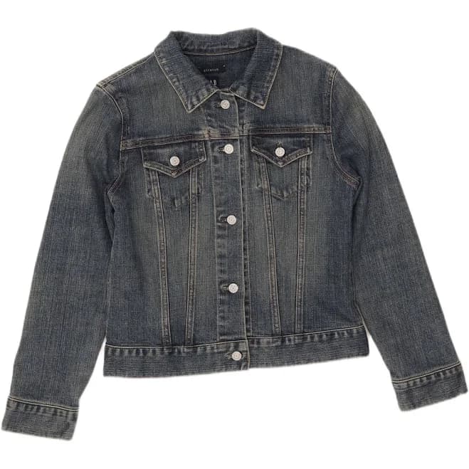 GAP Womens Crop Denim Jacket UK 10 Small Blue