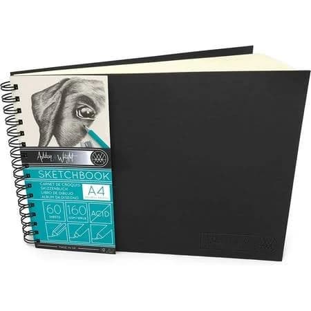 Ashton and Wright Classic Ivory Hardback Spiral Bound Sketchbook