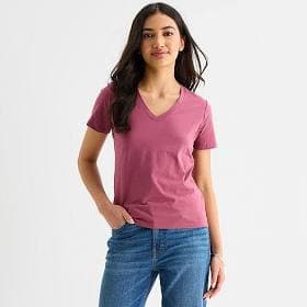 A.N.A Women's V Neck Short Sleeve T-Shirt