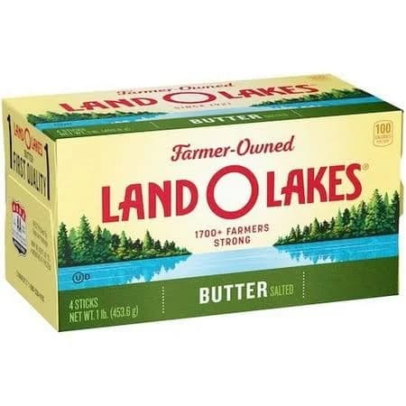 Land O Lakes Salted Butter, 1 Pound -- 36 per case, Size: 1-lb.