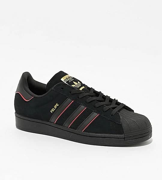 adidas Superstar ADV Felipe Core Black & Better Scarlet Skate Shoes
