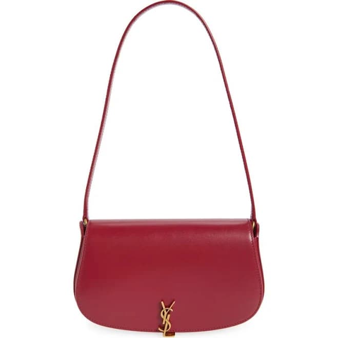 Saint Laurent Women's Mini Cassandre Flap Leather Shoulder Bag
