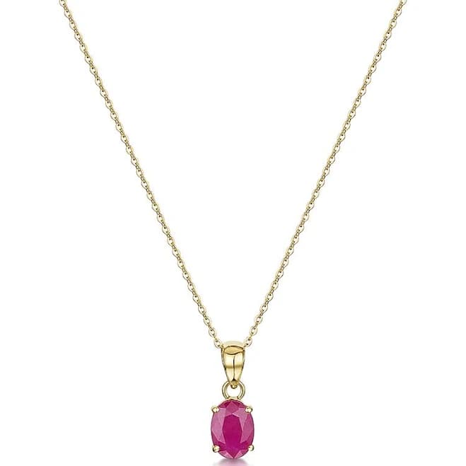 9ct Gold Oval Ruby Claw Set