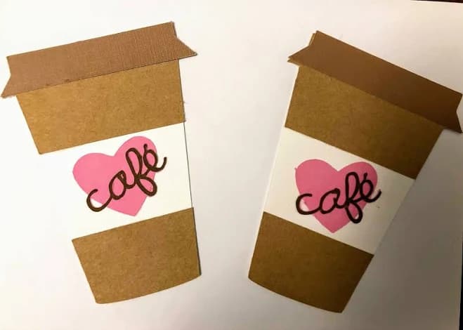Coffee Die Cut, Coffee Cup Scrapbook Decal, Cardstock Coffee Cup, Coffee mug Papercraft, Coffee Scrapbooking Embellishments