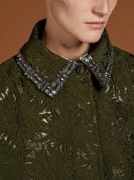 Max Mara Cloqué Jacquard Cape Coat - Kaki | Editorialist