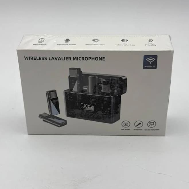 Wireless Lavalier Microphone, 2.4ghz Noise Cancellation, 656ft Work