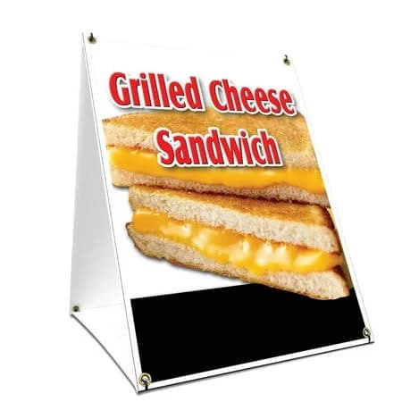A-Frame Sidewalk Grilled Cheese Sandwich Sign