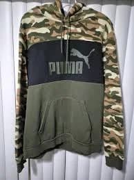 ***PUMA** Men's Camouflage Pullover Fleece Hoodie Sweatshirt- Size(XL)