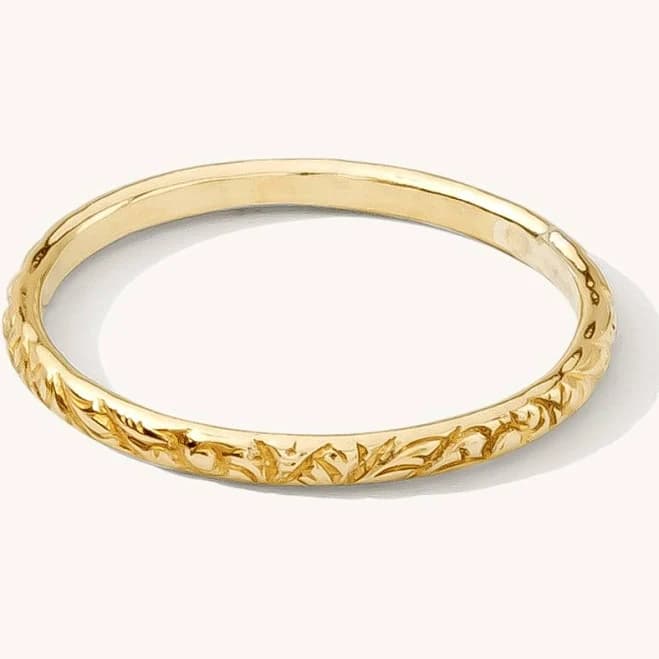 Thin Flower Band Ring