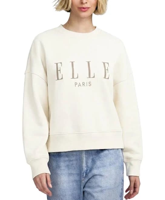 ELLE Collection Women's Embroidered Sweatshirt