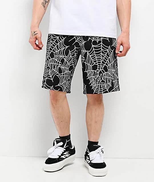 Lurking Class Sketchy Tank Web Skull Sweat Shorts
