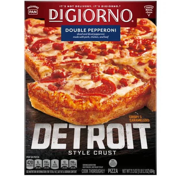 DiGiorno Detroit Style Crust Double Pepperoni Pizza