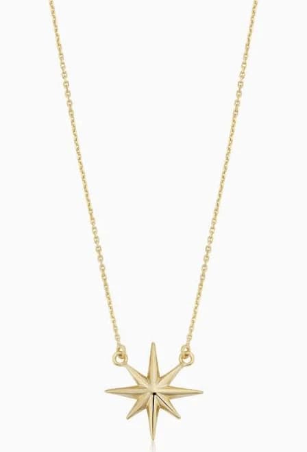 10K Gold North Star Necklace