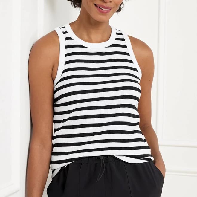 Talbots Women's Ribbed Racerback Tank Top