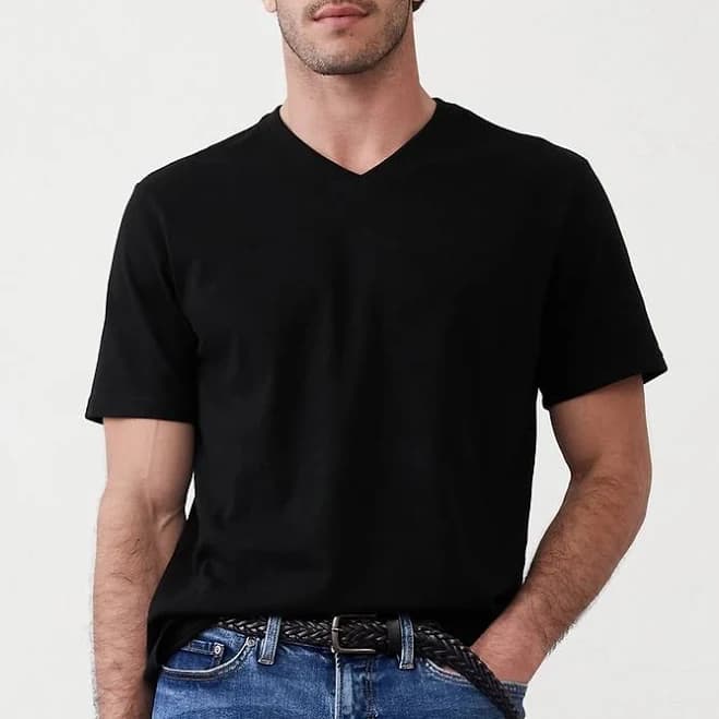 Men's Midweight Cotton T-Shirt Black Regular Size M