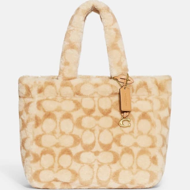 Coach Women's Tote 28 in Signature Shearling