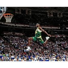 Shawn Kemp Seattle Supersonics Fanatics Authentic Unsigned 1991 Slam Dunk Contest Photograph