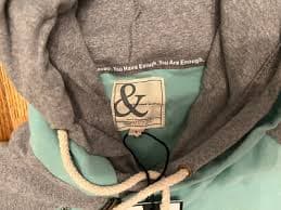 Ampersand Ave Mint Zion Hoodie Gray Knit Sweatshirt Doublehood M NWT | eBay