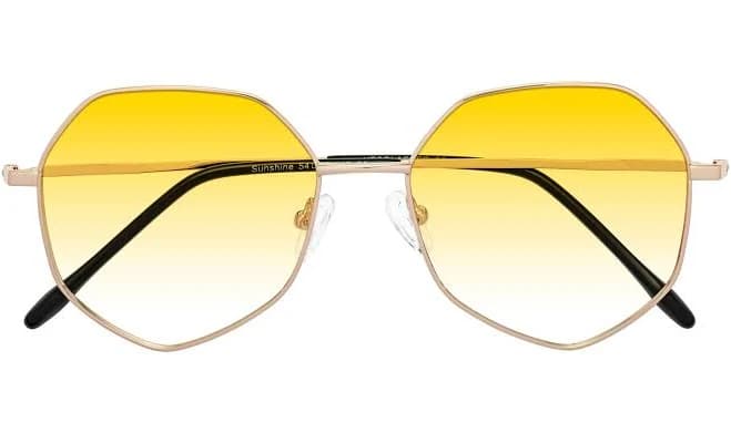 Hipster Aviator Geometric Gradient Sunglasses Sunwear Lenses