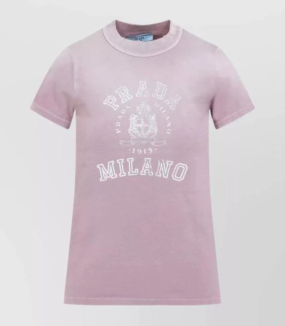 Prada Women's Graphic Logo Crew Neck T-Shirt