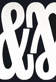 Anthony Burrill | Double Ampersand (Condensed) - White On Black | Buy & Sell | FairArt