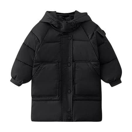 Girls' Faux Fur-Lined Water Puffer Jacket