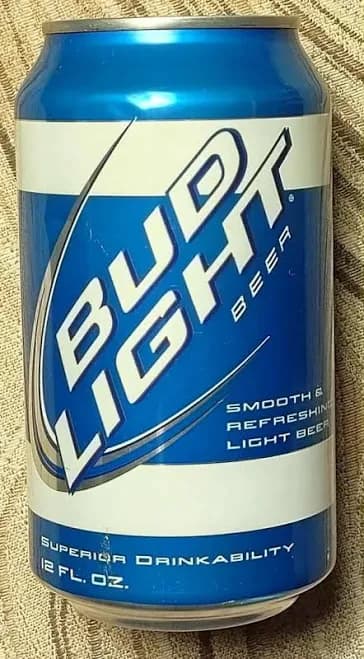12 Oz. Bud Light Team Colors Football Beer Can Blue And White 662510