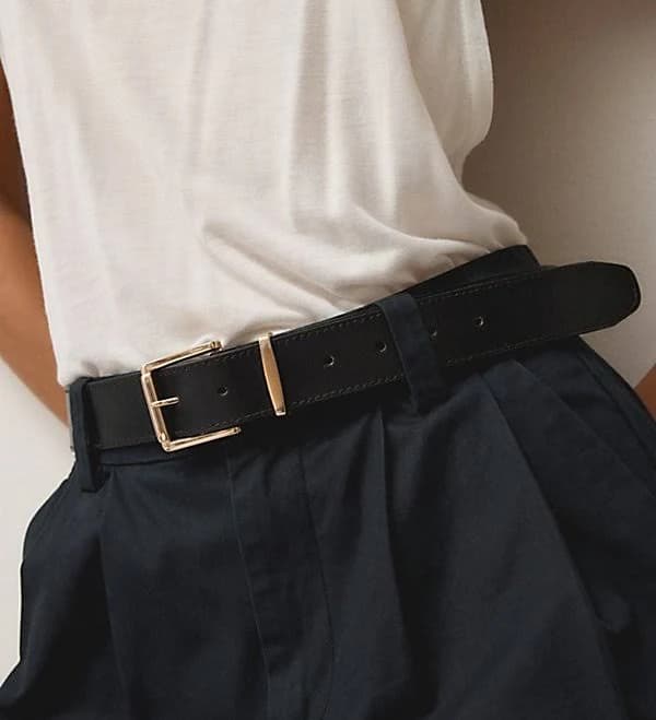 Urban Outfitters Women's Leather Belt with Square Buckle