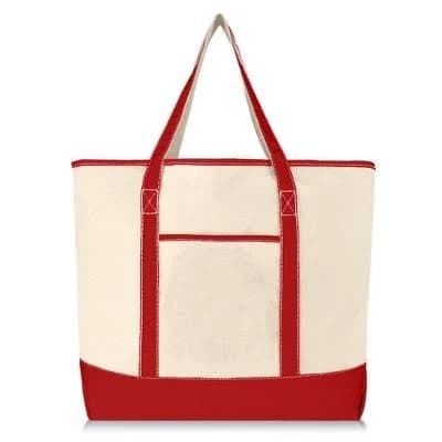 Dalix 22" Open Top Deluxe Tote Bag with Outer Pocket