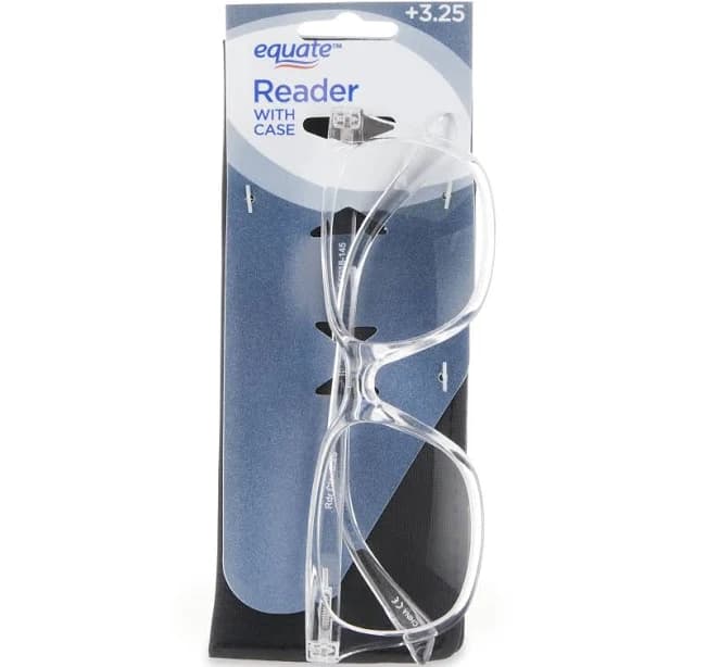 Equate Unisex Rectangular Single Vision Reading Glasses