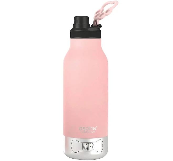 ASOBU Buddy 3-in-1 Water Bottle with Removable Dog Bowl and Food Compartment
