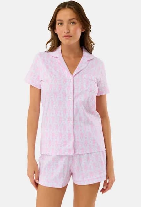 Roller Rabbit Lovely Monkey Cotton Polo Pajamas