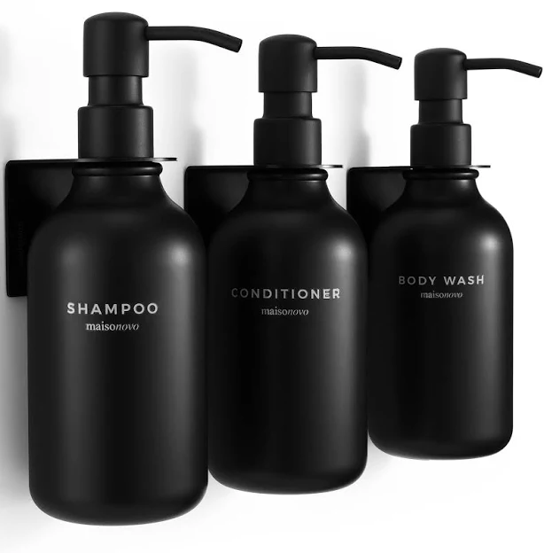 Maisonovo Shampoo and Conditioner Dispenser Set of 3