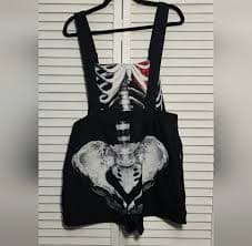 Blackmilk Skeleton Overall Shorts - toestory.in