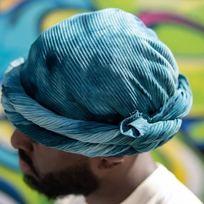 lurags Ocean Tie Dye Male Turban