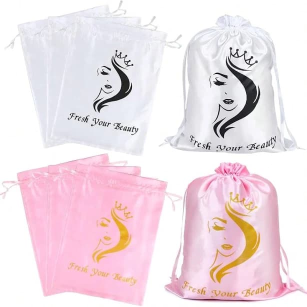 Satin Drawstring Wig Bags