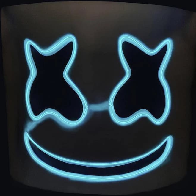 Light-Up DJ Marshmello Half-Head Mask